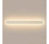 RKYRRKI Lámpara de pared moderna minimalista con rayas blancas, aplique de pared lineal de metal con pantalla guía de luz acrílica, lámparas de estado de ánimo minimalistas para sala de estar, lámpara