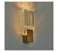 RKYRRKI LED Modern Luxury K9 Crystal Lamp Interior Wall Lamp for Home Decoration Bedroom Hotel Corridor Light Gold Crystal Wall Light,Simple
