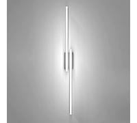 RKYRRKI Luces de pared modernas minimalistas de tira larga de metal, creativa lineal negro, iluminación de 360°, lámpara de pared para dormitorio