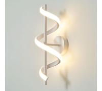 RKYRRKI Moderna lámpara de pared lineal, diseño en espiral, aluminio, atenuación, PVC, farol, lámpara LED de lujo, lámpara de noche para pasillo, mesita de noche, sala de estar, terraza, 12 W