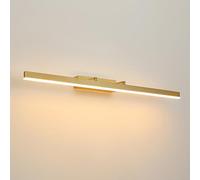 RKYRRKI Moderno aplique de pared lineal minimalista regulable LED para espejo de baño con control remoto, accesorio de iluminación dorado para tocador, ajustable giratorio para armario de baño, diseño