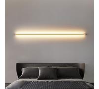 RKYRRKI Moderno aplique de pared minimalista lineal, lámpara de pared LED, 60 cm, diseño de metal para interiores y exteriores, elegante dorado para cocina, sala de estar, pasillo, iluminación de