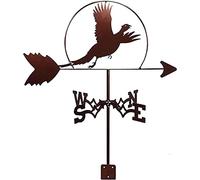 RKYRRKI Veleta de metal con decoración de animales, indicador de dirección del viento, de acero inoxidable, herramienta de medición de estacas de jardín al aire libre (estilo 3)
