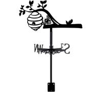 RKYRRKI Veleta de viento con patrón de tren, con montaje en techo, estilo arquitectónico, acero inoxidable, herramientas de medición para exteriores, suministros de jardín (B)