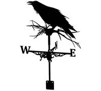 RKYRRKI Veleta decorativa con estaca de jardín, veleta de granja, montaje en techo, indicador de dirección del viento, soporte de metal para paletas de viento al aire libre