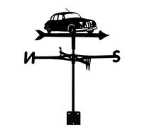 RKYRRKI Veleta decorativa con forma de tren, para montaje en techo, al aire libre, granja, tractor, coche, avión, indicador clásico de dirección del viento con revestimiento antioxidante, herramienta