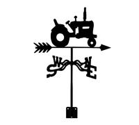 RKYRRKI Veleta decorativa con forma de tren, para montaje en techo, al aire libre, granja, tractor, coche, avión, indicador clásico de dirección del viento con revestimiento antioxidante, herramienta