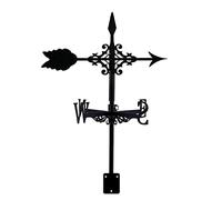 RKYRRKI Veleta decorativa con soporte para techo, indicador de dirección del viento de caza de hierro fundido, paleta meteorológica, decoración de metal para jardín, techo al aire libre, granja, patio