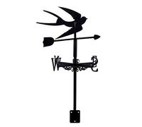RKYRRKI Veleta decorativa de metal con diseño de golondrina, indicador de dirección del viento, accesorios de decoración de techo para jardín al aire libre, paleta de viento