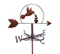 RKYRRKI Veleta decorativa de metal, estilo retro, con diseño de pájaros, escena de granja, jardín, pila, indicador de dirección del viento, para granja, patio, jardín, cenador, decoración