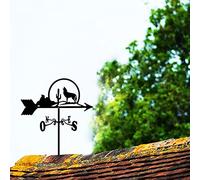 RKYRRKI Veleta decorativa de metal, indicador de dirección del viento, herramienta de medición de veleta, para el hogar, jardín, dirección del viento