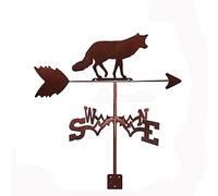 RKYRRKI Veleta decorativa para techo de veleta, kit indicador de dirección del viento, soporte de metal para exteriores con adorno de paleta de viento