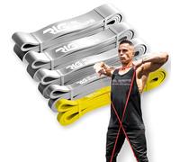 RL Grips® Bandas Elásticas de Resistencia para Musculación - Gomas Fitness para Gimnasio Crossfit Aire Libre Calistenia Yoga y Pilates - Bandas para Dominadas y Asistencia (Amarilla (2,5-7,5kgs))