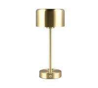 RL Live Your Light Jeff R59151108 - Lámpara de mesa LED (con batería, 1.5 Watt, 4 veces táctil, metal pulido en color latón)