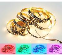 RL LIVE YOUR LIGHT Reality LED Stripe Grip R65545102, plástico negro, LED RGB de 15 vatios incluido, 500 cm acortable, mando a distancia, cambio de color