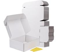RLAVBL 30.5X22.9X10.2cm Caja de Carton con Tapa para Envios de Paquete, 20 Pack, Cajas Carton Mudanza o Almacenaje, Blanco