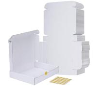 RLAVBL 30.5x22.9x5.1 cm Caja de Carton con Tapa para Envios de Paquete, 25 Pack, Cajas Carton Mudanza o Almacenaje, Blanco