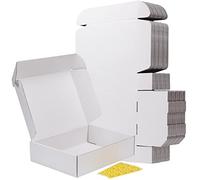 RLAVBL 30.5X22.9X7.7cm Caja de Carton con Tapa para Envios de Paquete, 20 Pack, Cajas Carton Mudanza o Almacenaje, Blanco