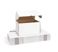 RLAVBL Pack de 15 Cajas de Carton 30,5 x 15,3 x 15,3 cm con Tapa para Envios de Paquete, Cajitas de Papel Kraft para Regalo o Embalaje, Blanco