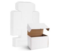 RLAVBL Pack de 15 Cajas de Carton 30,5x20,3x20,3cm con Tapa para Envios de Paquete, Cajitas de Papel Kraft para Regalo o Embalaje, Blanco