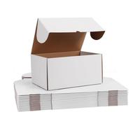 RLAVBL Pack de 15 Cajas de Carton 30,5x22,9x15,3cm Blanco, Cajas pequeñas de cartón ondulado Kraftlo