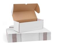 RLAVBL Pack de 25 Cajas de Carton 30,5x15,2x10,2cm Blanco, Cajas Pequeñas de Cartón Ondulado Kraftlo