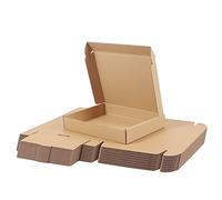 RLAVBL Pack de 25 Cajas de Cartón 30,5x22,9x5,1 cm Con Tapa, Pequeñas de Cartón Ondulado, Marrón