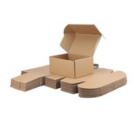 RLAVBL Pack de 25 Cajas de Cartón Con Tapa 22,9x15,3x10,2 cm, Pequeñas de Ondulado, Marrón