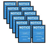 RLAVBL Set de 12 Marcos de Fotos Magnéticos de Goma, A4, Marcos Negros Autoadhesivos Para Colocar Fotos en la Pared de Casa, Documentos, Certificados, Licencias, Impresiones.