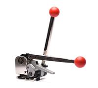 RLCJBMSUG Flejadora Manual de Acero, Tensor de Banda Ajustable de 8000 N, Compatible con flejes de 16 mm/19 mm y Cortador de Hebillas de Metal de 0,5 a 0,75 mm de Espesor.