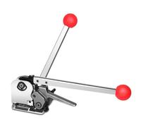 RLCJBMSUG Kit de flejado de Acero, máquina flejadora Manual de Acero Inoxidable, Herramienta de flejado con Hebilla metálica para Anchos de 12,7 a 19 mm, Herramientas combinadas sin precinto.