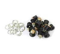 RLECS 15 piezas 3 pines DC Power hembra Jack Panel de montaje con tuerca hexagonal, DC Conector de enchufe eléctrico 5,5 x 2,1 mm