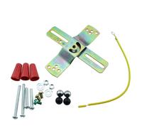 RLECS 2 juegos de placas de montaje de ventilador de techo de 98 x 1,5 mm, universal, soporte de montaje de lámpara transversal, placa colgante de lámpara de metal, adecuada para lámpara de techo