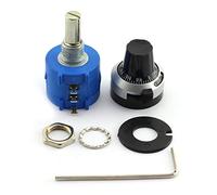 RLECS 3590S-2-502L 3590S Potenciómetro 502 5K Ohm 2W Multigiro de alambre de precisión ajustable con 10 giros de conteo de dial de perilla giratoria