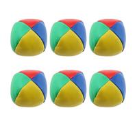 RLECS 6 bolas de malabares suaves y duraderas de cuero de 5 x 5 cm, herramienta de entrenamiento para bolsas de arena pequeñas, adecuadas para juegos familiares y de fiesta