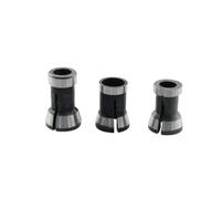 RLECS - Juego de 3 pinzas para amoladora de troquel de acero al carbono de 6 mm/6,35 mm/8 mm, máquina de grabado de acero al carbono, mandril para carpintería, fresado, juego de conversión de