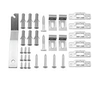 RLECS T-Lock - Juego de ganchos de seguridad para cuadros con bloqueo de seguridad, mantiene la pieza de montaje estable y segura para marcos de madera y metal, 2 juegos + 1 llave inglesa