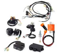 RLFNPHMHX Arnés de cables, bobina de encendido, interruptor de manillar izquierdo, encendedor, rectificador de relé CDI, Kit completo for Y//a//m//a//h/a