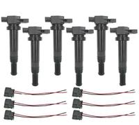 RLFNPHMHX Bobina de encendido de 6 uds for h//y/u/n/d/a/i S/a/n/t/a F/e 2007-2009 2.7LO/p/t/i/m/a R/o/n/d/o 2007-2010 27301-3E400 273013E400 UF558(Coil and Plug)