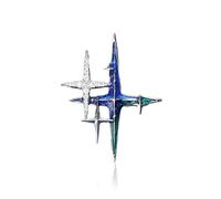 RLHRNDE Broche esmaltado de planeta único para mujer, con diamantes de imitación, diseño de estrella, nube, chapado en oro de 18 quilates, circonita cúbica, Saturno, luna, accesorios de moda, M, Metal