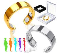 Rliocvhe Espesado Sömni Anillo para Mujer de la Menopausia, Anillo Magnético para Mujer de la Menopausia Ajustable, Mejora la Calidad Del Sueño Alivio de Sofocos y Trastornos Del Sueño en Caso de Estr