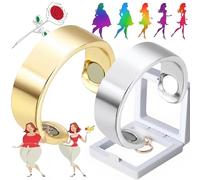 Rliocvhe Sömni Anillo para Mujer de la Menopausia, Anillo Magnético para Mujer de la Menopausia Ajustable, Mejora la Calidad Del Sueño Alivio de Sofocos y Trastornos Del Sueño en Caso de Estrés