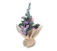 RLKHXBS 1pc Árbol de Navidad Casa de muñecas en Miniatura Árbol de Navidad Artificial Decoración de Escritorio Árbol de Mesa de Navidad Árbol de bonsái de Navidad Árbol de Navidad Esmerilado Flocado