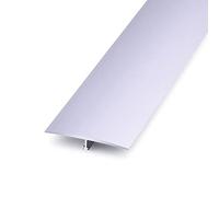 RLKHXBS 40mm 1.6" Wide Floor Tranistion Strip Wood to Tile, Metal T Molding Doorway Gap Cover/Flat Divider Strips, 36 45 50 60 67 Inches Flooring Edge Trim Covering