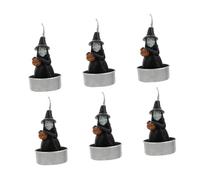 RLKHXBS 6pcs Witch Candle Halloween Home Decor Safe Wax Candles for Festive Atmosphere for Parties and Decorations Unique for Tables and Garlands