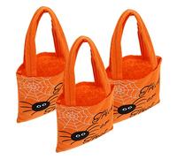 RLKHXBS Bolsas de Almacenamiento de Dulces de Halloween de 3 Piezas para niños y niñas para el Almacenamiento de Galletas y Decoraciones de Halloween