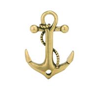 RLKHXBS Brass Rope Wrapped Boat Keychain Creative Pure Copper Rudder Pendant Retro Comic Peripheral Anchor Car Hanging