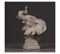 RLKHXBS Decoración de la Estatua de la Mesa decoración Abstracta del Elefante Hojas Hechas Hechas de Arenisca artesanía de la Vida Silvestre Estatua del Animal del Adorno del Adorno del Adorno