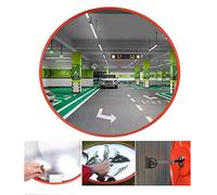 RLKHXBS Espejo Convexo Flexible para Punto Ciego - Diámetro 60 cm, Espejo Gran Angular para Seguridad Vial y Seguridad en Tiendas con Soporte de Fijación Ajustable para Poste Espejo de Seguridad