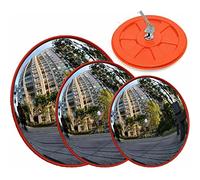 RLKHXBS Espejo de Seguridad, 40 cm/18 Pulgadas para Entrada, Espejo de Punto Ciego de Gran Angular irrompible de 130 Grados Espejo de Seguridad Vial Convexo con Tornillos de Soporte de Pared para